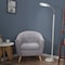 Hastings Home Natural Full Spectrum Sunlight Reading and Crafting Floor Lamp, Adjustable Gooseneck, 6-feet, Beige 244576GSL - alternate 2